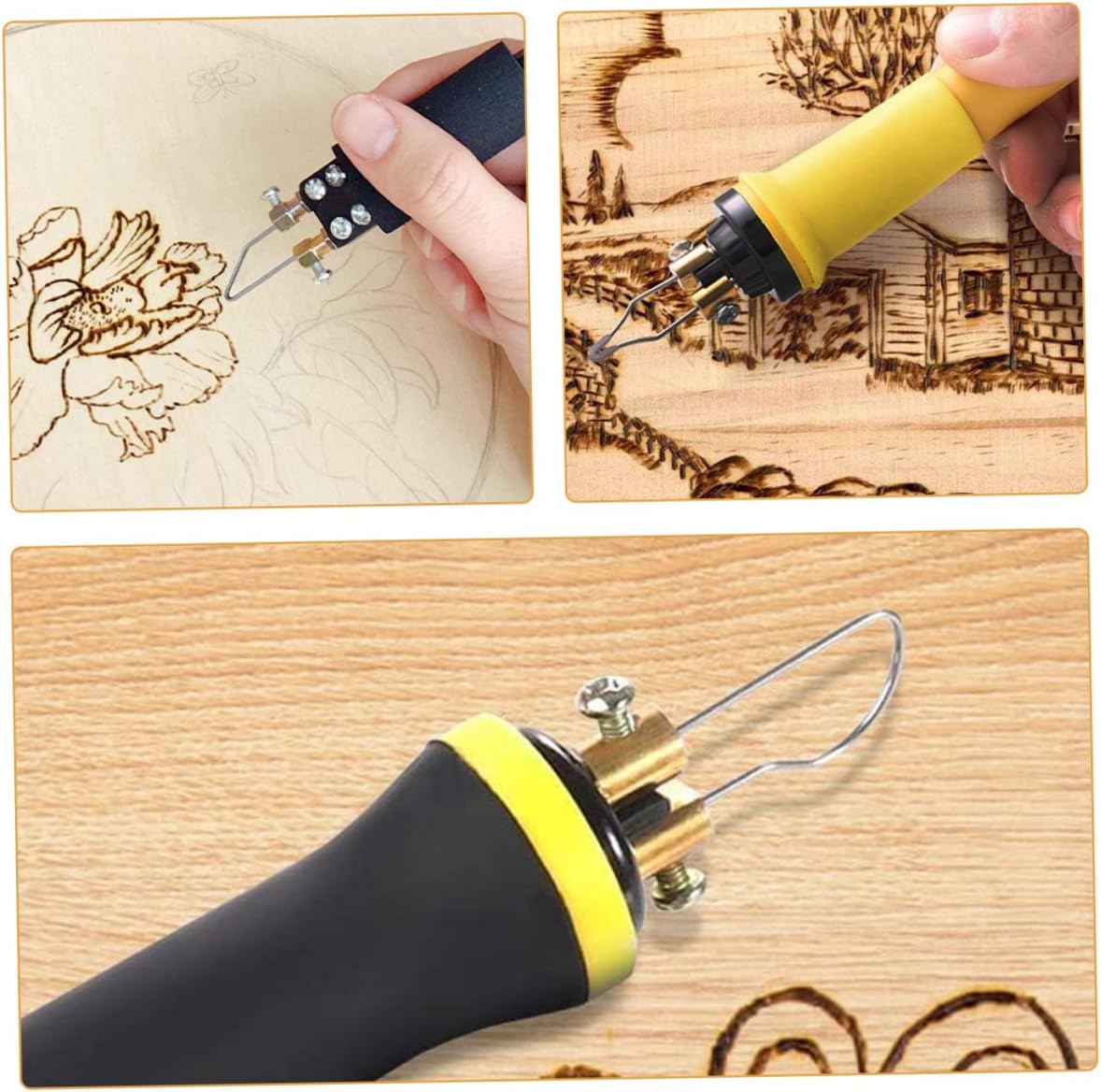 TEHAUX 25pcs Complete Pyrography Tool Kit Wood Burning Nibs Soldering Iron Tips for Pyrography Soldering Tool for Wood Carving Metal Projects