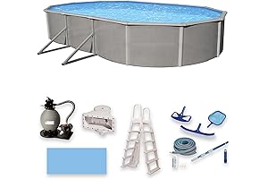 Blue Wave Belize 12-Foot by 24-Feet Oval 52-Inch Deep 6-Inch Top Rail...