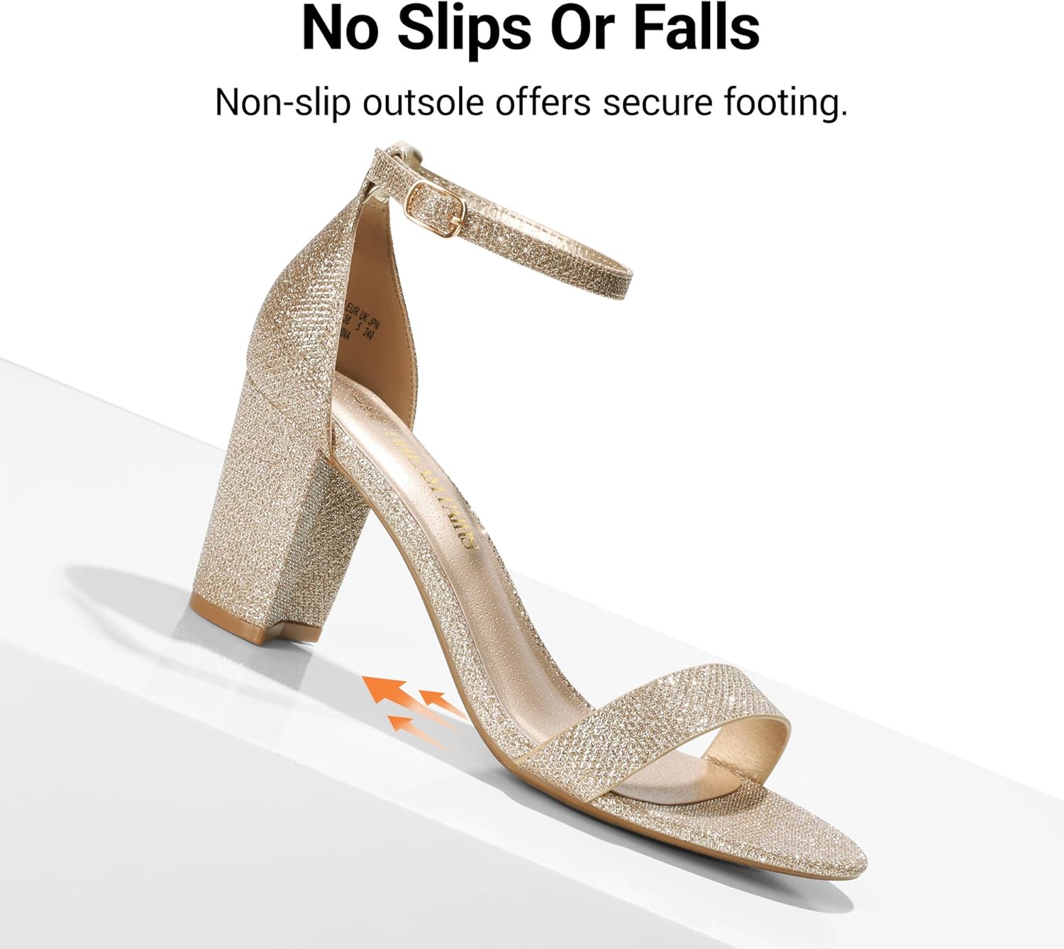 DREAM PAIRS Women's Chunk Low Heel Pump Sandals
