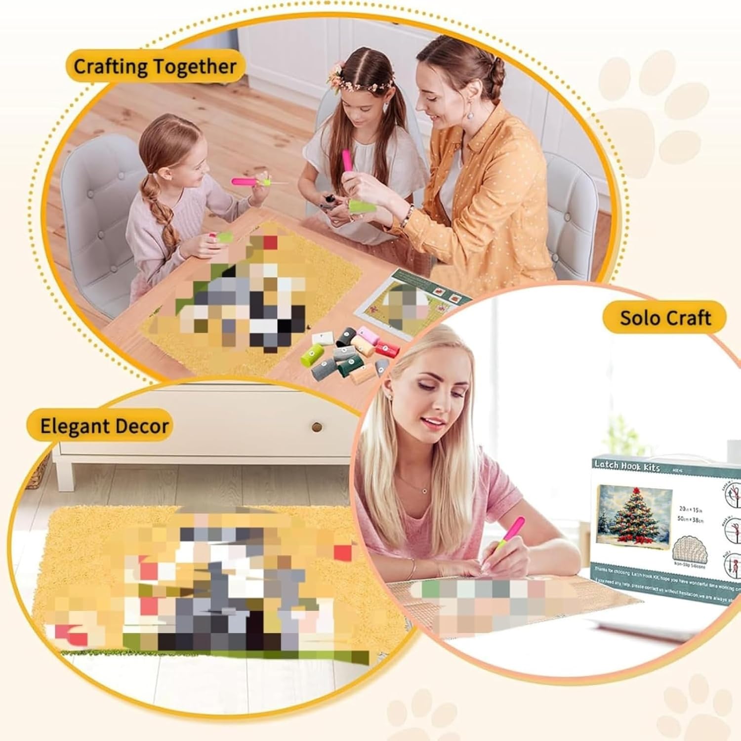 XDEGHUANGSS DIY ラッチフックラグキット かわいいハイランド牛のポートレート背景 カラースタンプ付きカーペットタペスト  XDEGHUANGSS ラッチフッククッションキット 大人用 町の美しい景色 43x43cm プリント済み キャンバス DIY ラグ  Amazon.co.jp: DIYラッチフックラグ ...