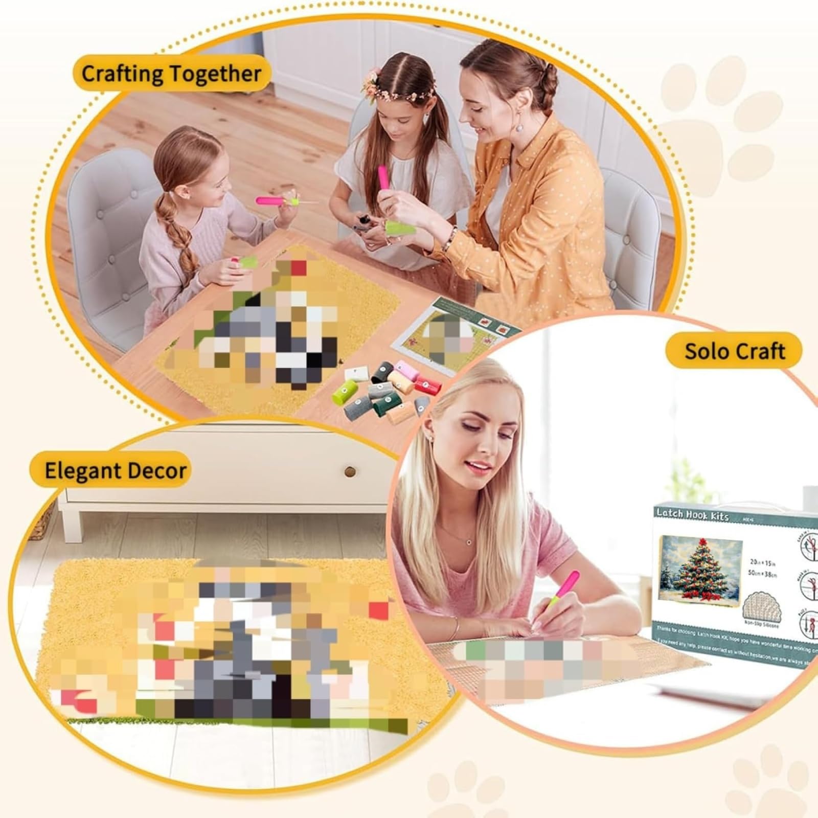 Knüpfhaken-Teppich-Set für Anfänger,Schloss Neuschwanstein,DIY-Häkelteppich Knüpfteppich für Erwachsene,Latch Hook Kits mit Vordruck,Teppich-Hakensets,kreatives Basteln,Heimdekoration-55x75cm