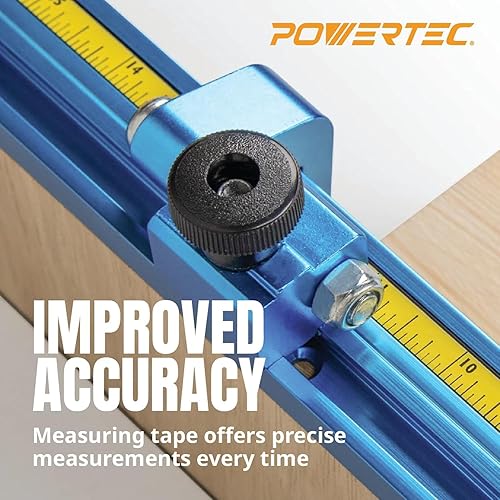 Miniatura 10 de POWERTEC 71331 - Cinta métrica adhesiva universal de izquierda a derecha con kit de báscula, 48 pulgadas (4 pies)