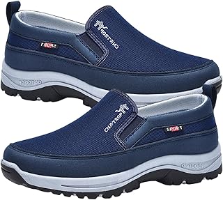 Sapatos Ortopédicos para Homens,Sapatos masculinos sem cadarço com arco - Tênis caminhada ao ar livre masculino, sapatos ortopédicos masculinos respiráveis Kshsaa