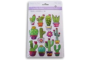 Forever in Time 3D Cactus Stickers for Scrapbooking
