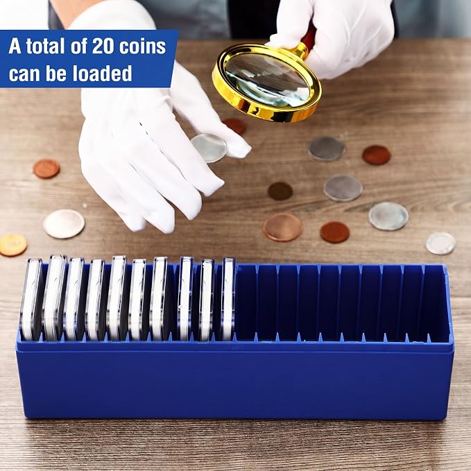Caja Plástica para Monedas 3 Piezas Azul miniatura 5