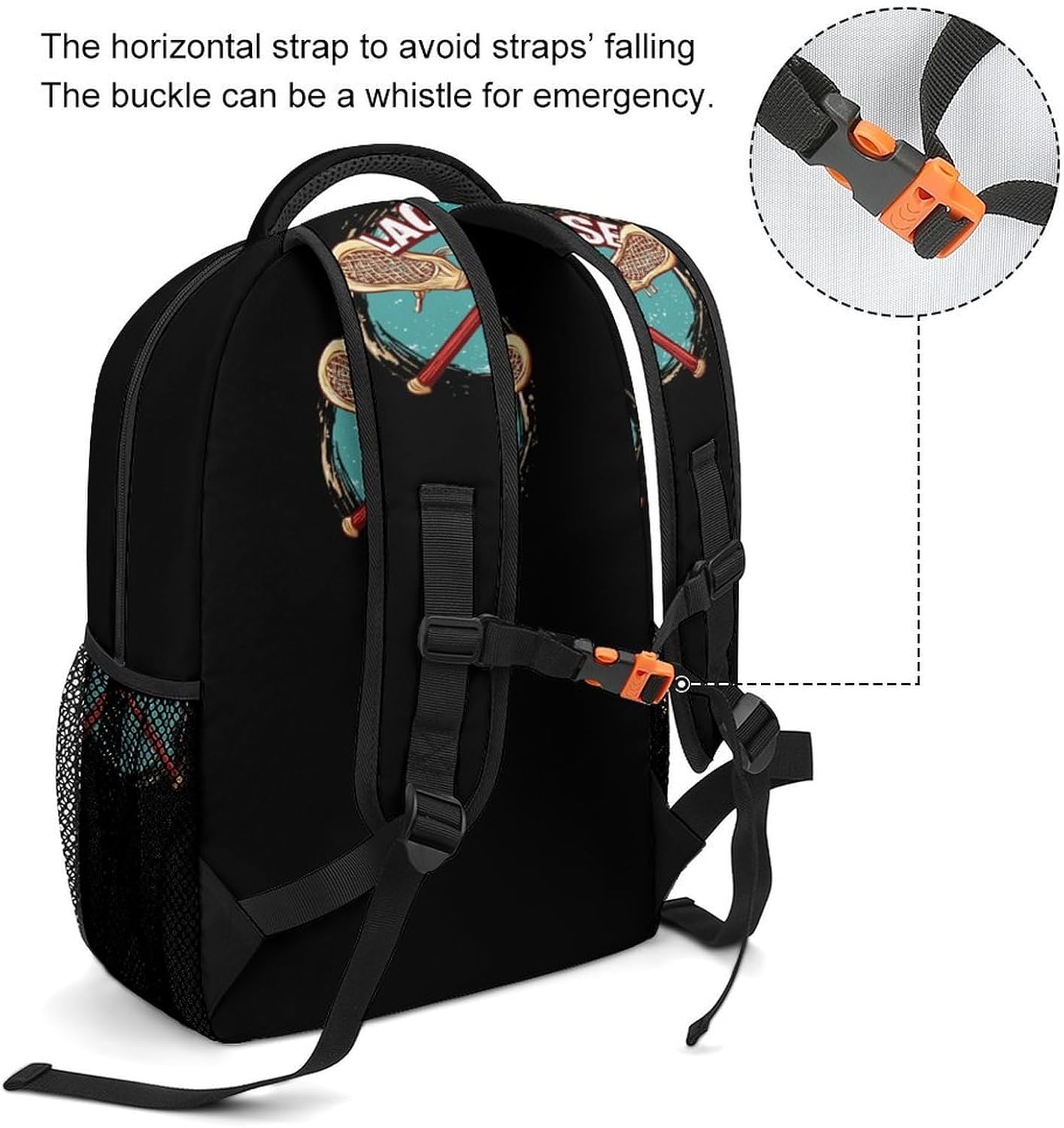 Lacrosse Laptop Backpack Lightweight Travel Daypack Shoulder Bag for Men Women