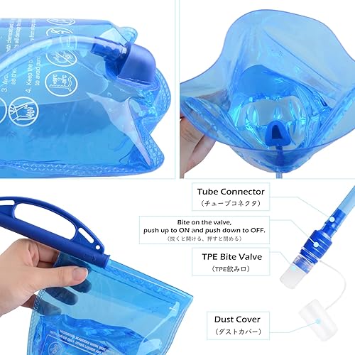 Miniatura 7 de TRIWONDER - Mochila de hidratación para senderismo, bolsa de agua, chaleco para correr, para uso al aire libre, ciclismo, festivales, raves,