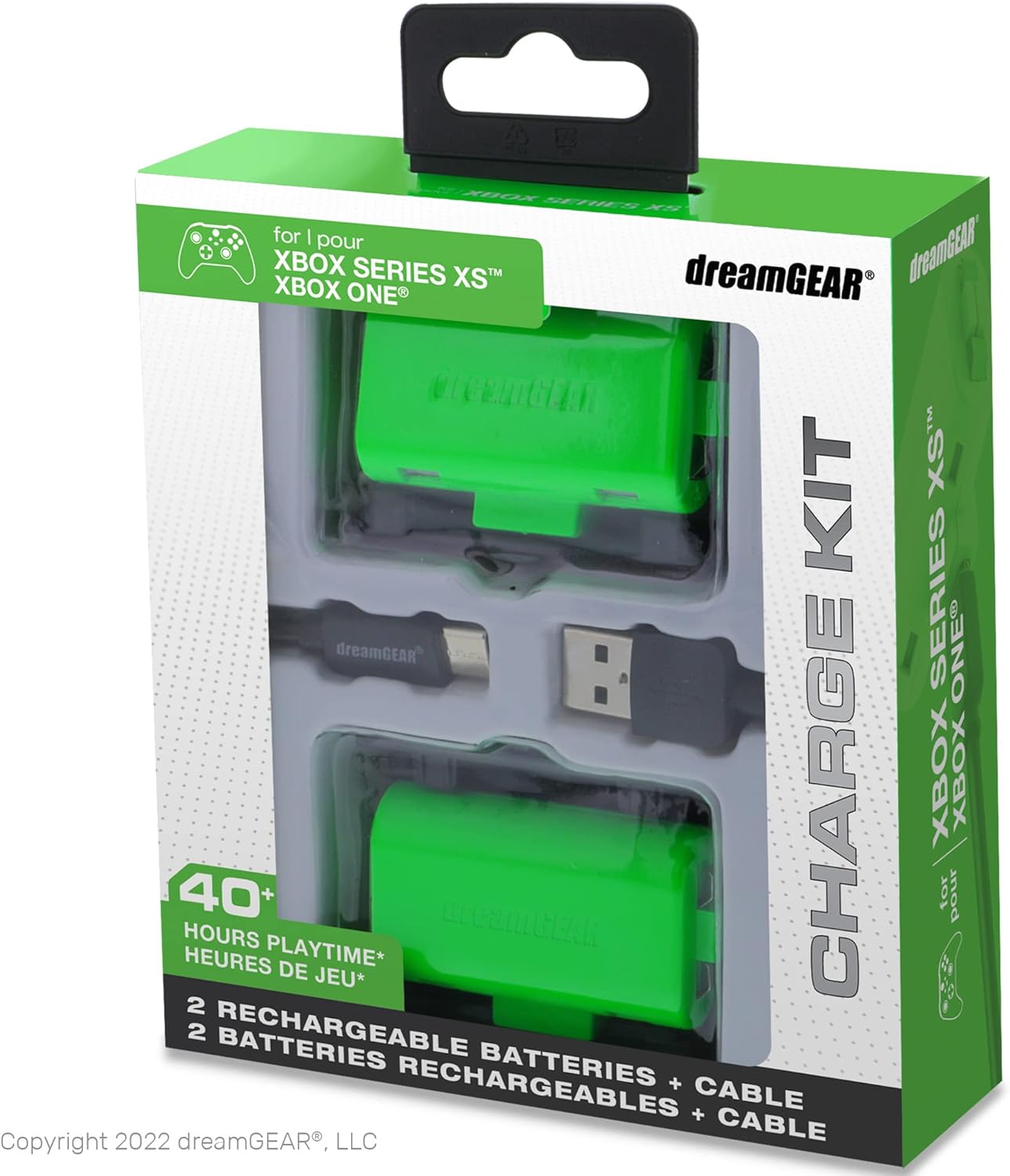 dreamGEAR Charge Kit for Xbox Series X Controller Includes