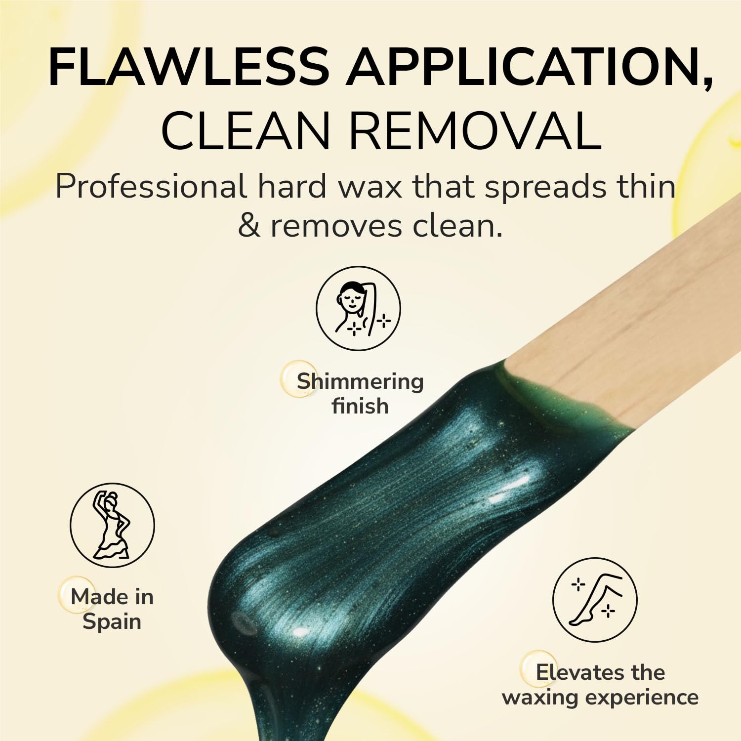 Emerald Ocean Hard Wax Beads – Professional-Grade Hair Removal Wax with a Shimmering Finish – Waxing Beads with a Hybrid, Pliable Texture – Melts at Low-Temp – Ideal for Fine to Course Hair