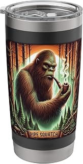 Pipe Smoking Bigfoot Pipesquatch Stainless Steel Insulated Tumbler