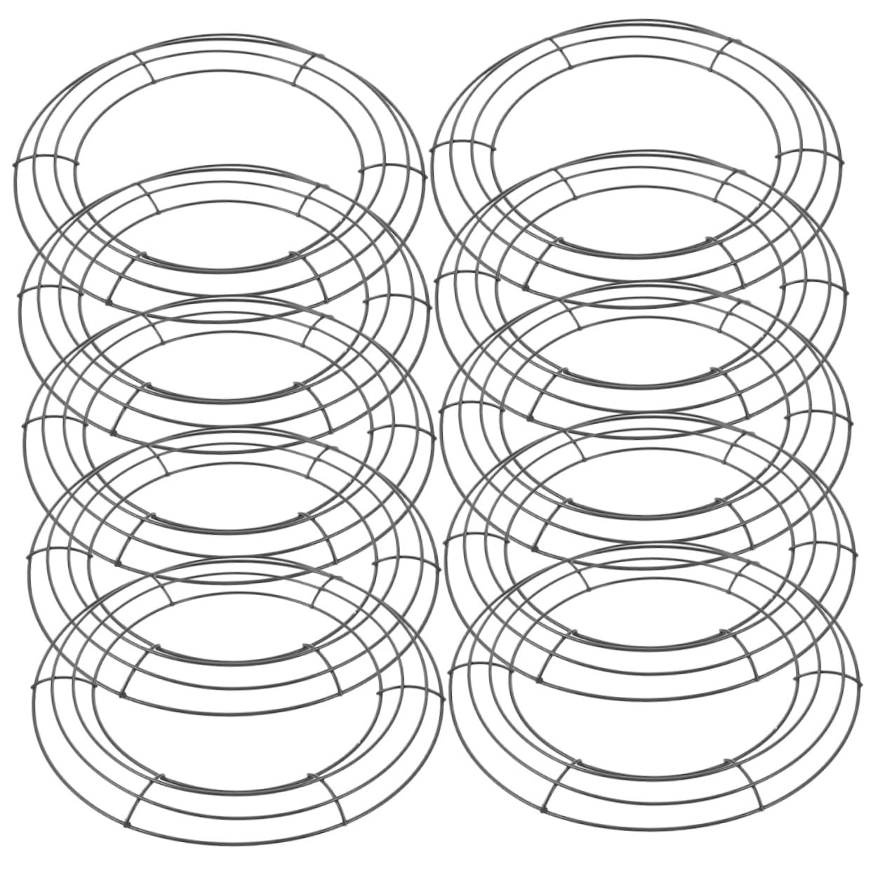 ifundom 10pcs Round Iron Wreath Frame for Crafts Reusable Wreath for Home Decor Christmas Weddings and Party Decorations Sturdy Garland Base for Unique Creations