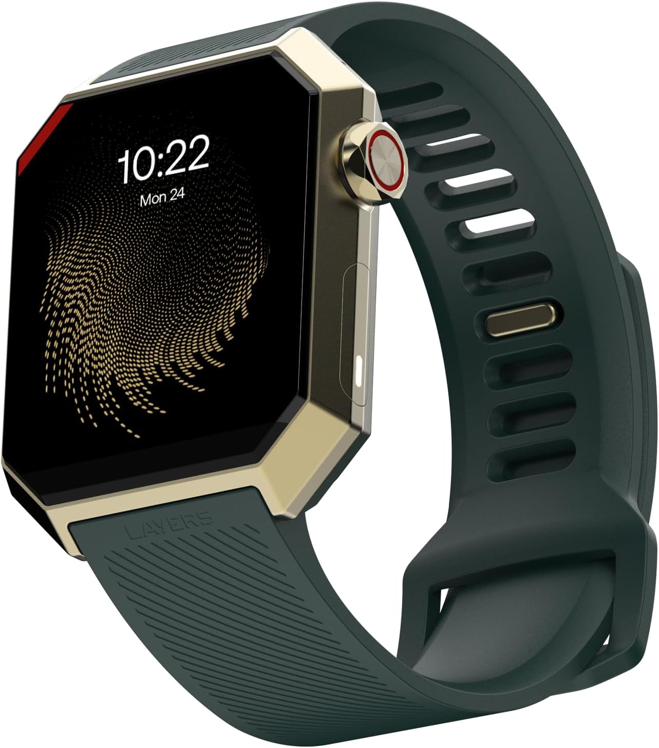 Layers Anarc Smart Watch–1.85” AMOLED Octagonal Display I Stainless Steel–Designed in London I HiSilicon Processor I 6-axis Motion Sensor I Precise Heart Rate & SpO2 Monitoring I IP68 Water Resistant