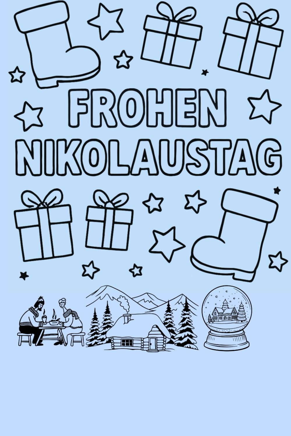 Frohen Nikolaustag: Weihnachtliche Ausmalbilder für kleine Künstler