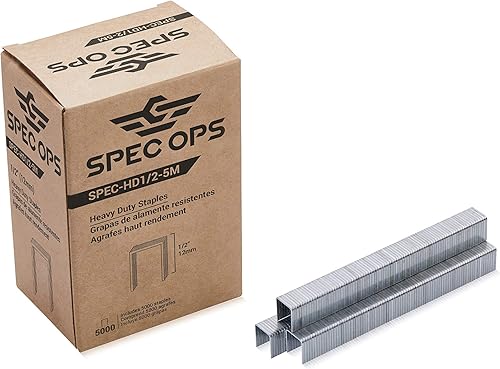 Spec Ops Herramientas grapas resistentes, 1/2 pulgada, paquete de 5,000, 3% donado a veteranos