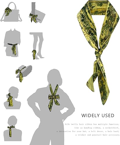 Miniatura 5 de Pañuelo para el pelo de bandeau con estampado clásico chino para mujer, lazo para el pelo, asa con cinta y bufanda flaca