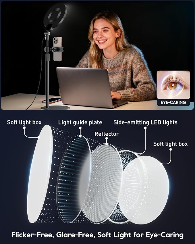 Luz Anular Regulable con Soporte para Escritorio miniatura 4