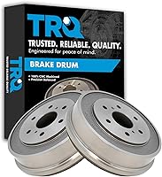 TRQ Rear Brake Drum Pair for 2005-2008 Chevy Silverado 1500 & GMC Sierra 1500 - Direct Fit Replacement Set