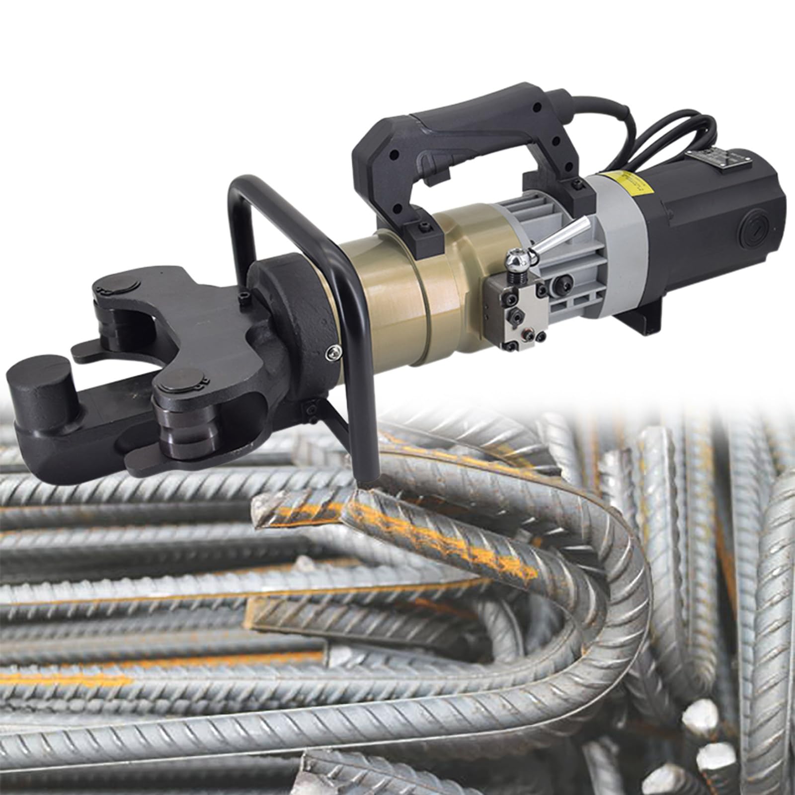 Piegatrice Elettrica per Barre D'armatura 1,8KW,Piegatrice idraulica per Barre D'armatura,Angolo di Piegatura Delle Barre D'acciaio da 0 a 90 Gradi,con Scatola di Stoccaggio Portatile,22to36mm