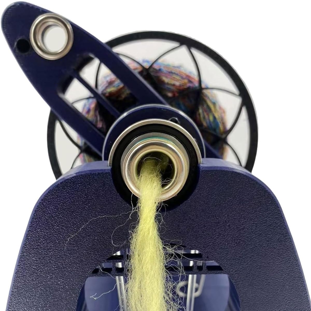 Rotella elettrica con 3 bobine, tamburo da 8 once, kit professionale per filatura, apertura 12 mm per lana, seta, tessitura in fibra