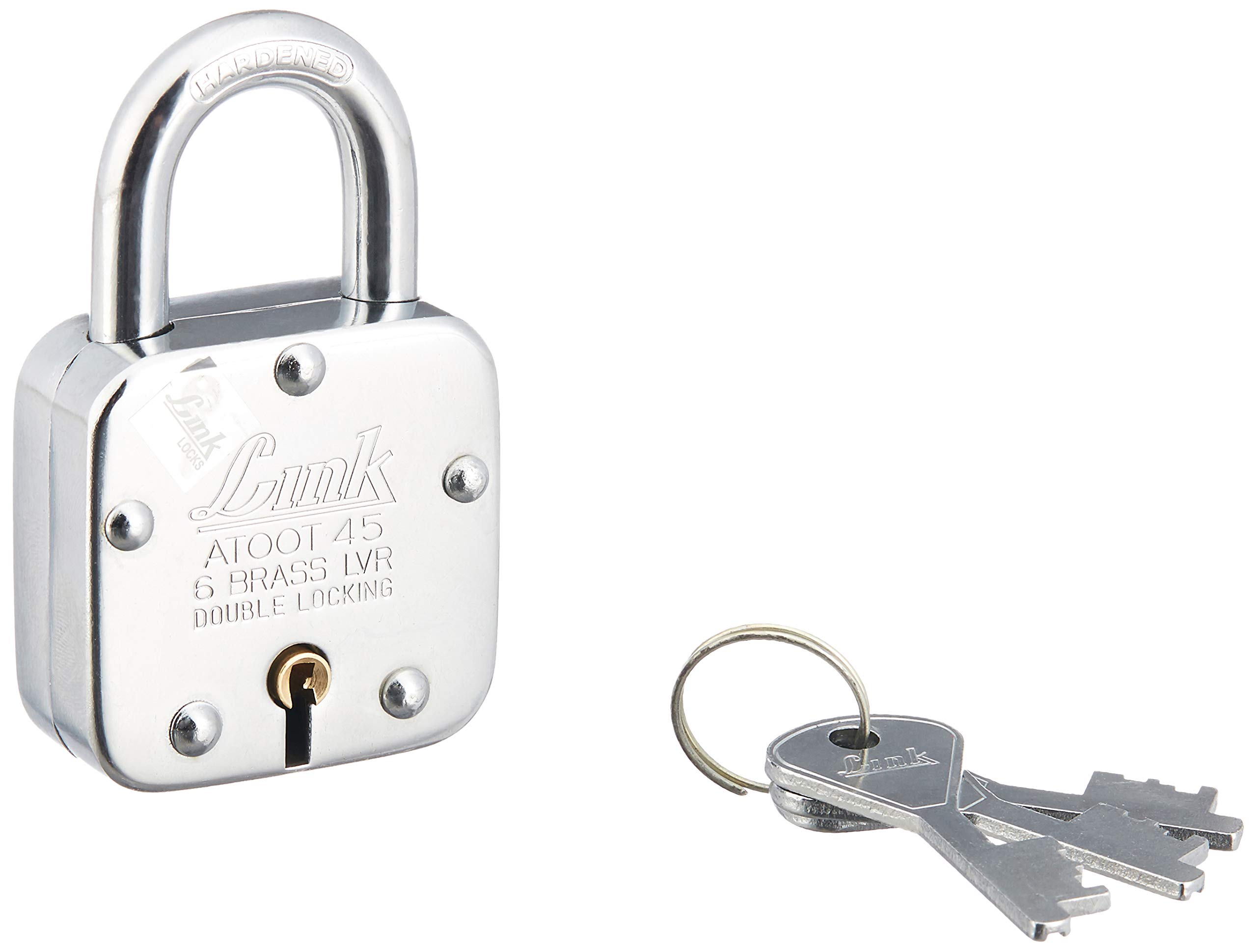 Link Atoot Key Lock - Silver Security Padlock -1