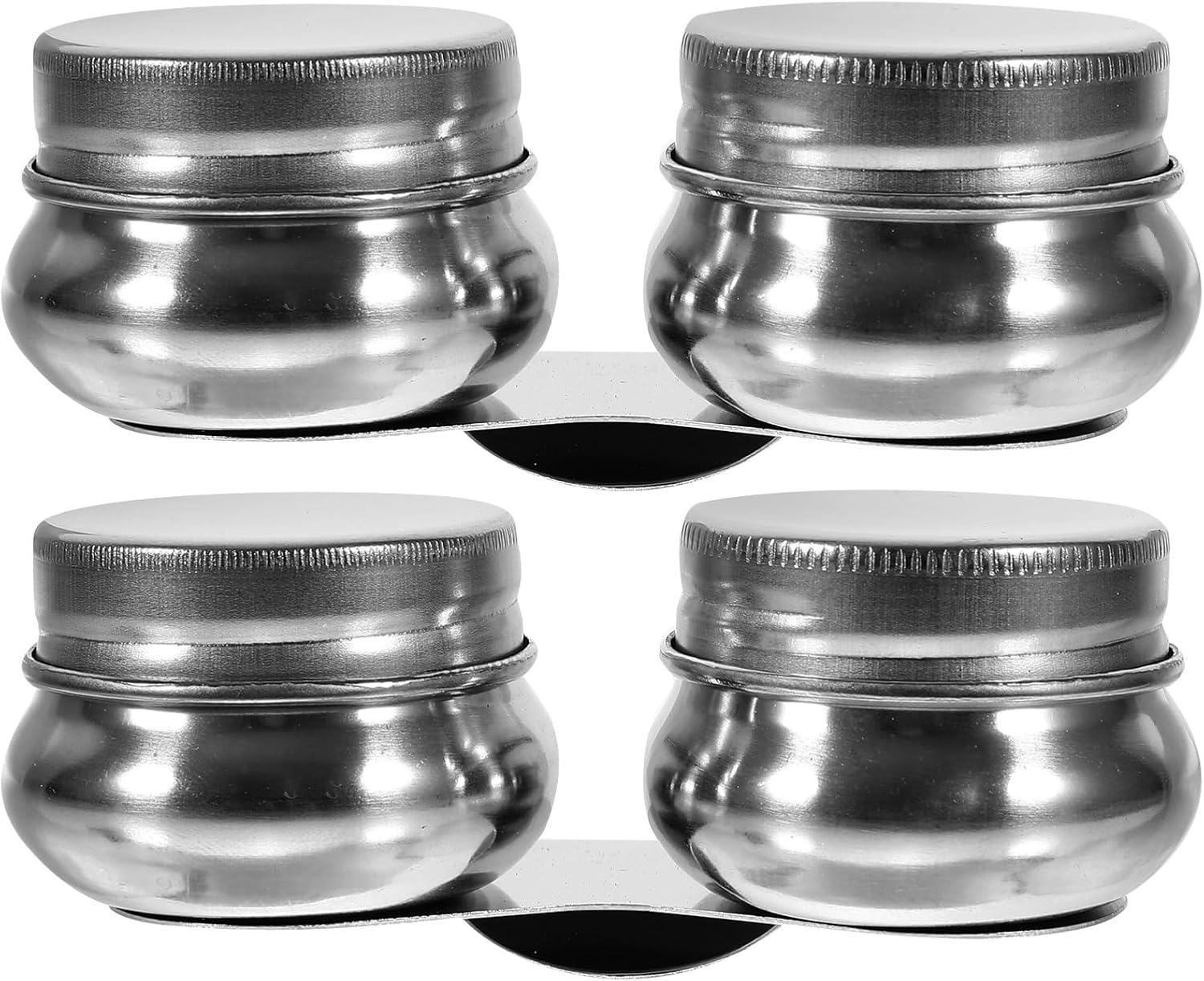 2pcs Stainless Steel Oil Palette Cup Compact Painting Containers with Sealed Lid for Easy Mixing and Cleaning for Oil and Watercolor Artists