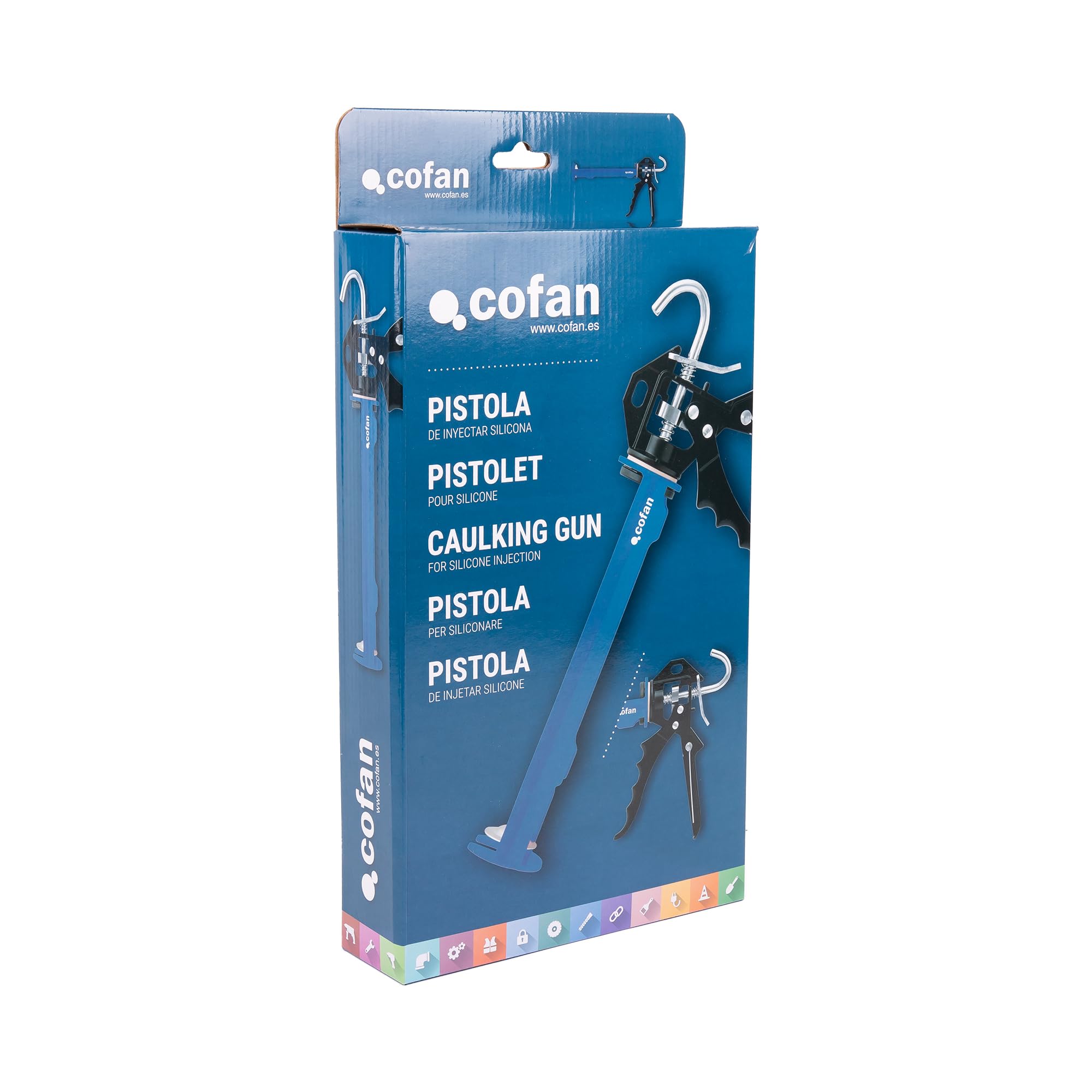 Cofan Profesjonalny pistolet silikonowy | Aluminiowy pistolet uszczelniający | Do wkładów 310 ml