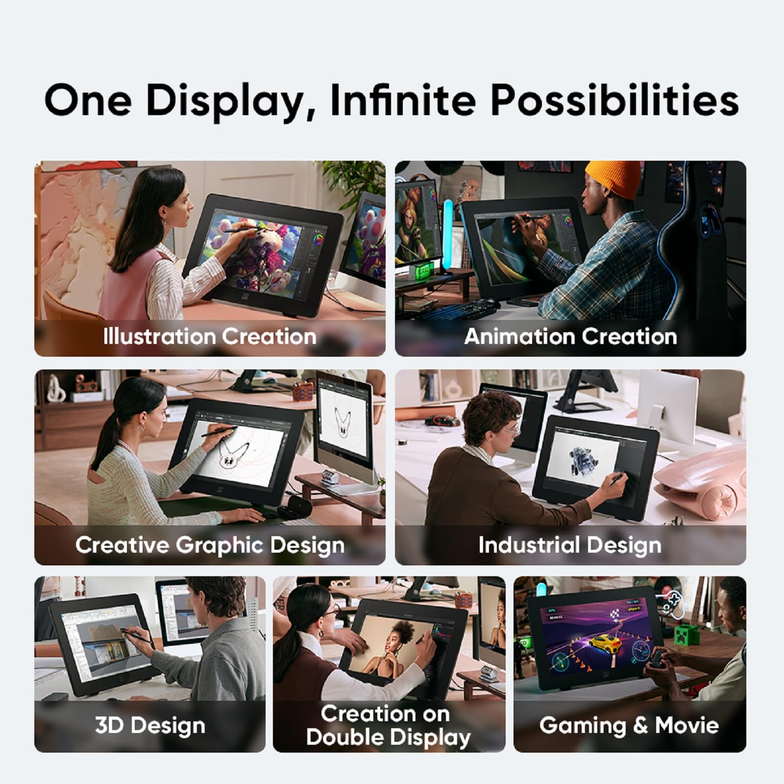 XPPen Artist Pro 24 (Gen 2) Tablet do rysowania z pierwszą na świecie częstotliwością odświeżania 165 Hz, w pełni laminowany ekran 2,5 K QHD, profesjonalny wyświetlacz graficzny z podwójnym rysikiem
