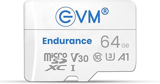 EVM 64GB Micro SD Card Endurance – 100mbps Transfer Speed, 5,000 Hours of Continuous Video Recording – Specially Designed for Surveillance and…
