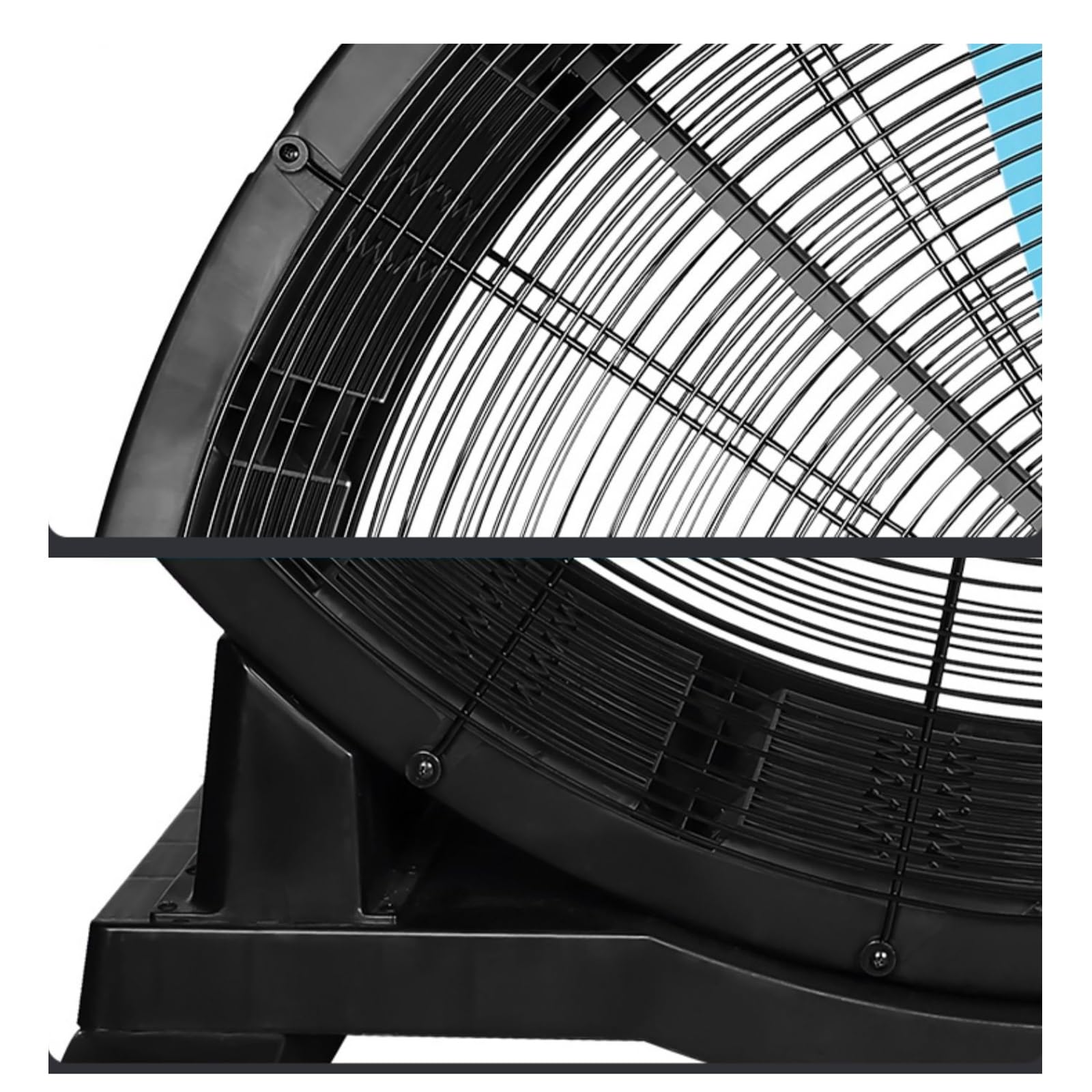 Ventilatore da pavimento industriale portatile, ad alta velocità, 6 pale, raffreddamento resistente, per officina, garage, magazzino