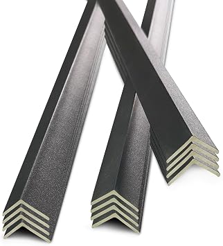 Wall Corner Protector,12 PCS Wood Grain Corner Trim Decorative Strips,Black | Ease Install and Cleaning Avoid Scratching Scuffs Furniture Cabinet Protection