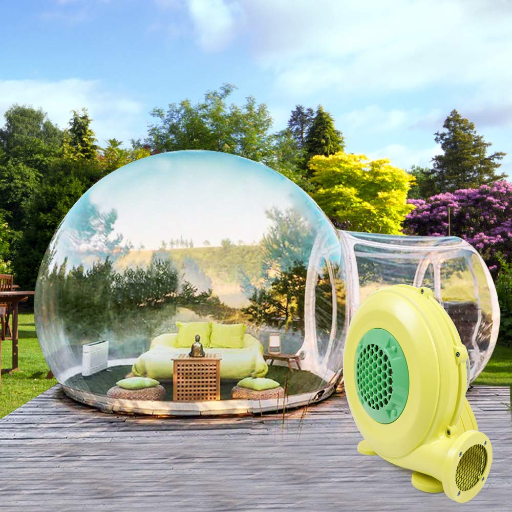 10FT Bubble Inflatable Tent, 3M PVC Inflatable Commercial Two Room House, Clear Eco Dome Camping Bubble Tent with Air Pump for Indoor/Outdoor Family Backyard Camping Festivals
