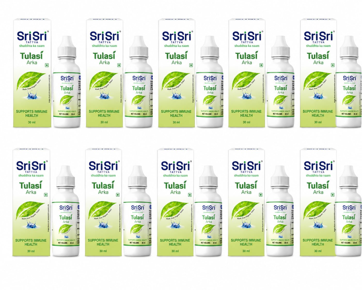 Click to enlarge Sri Sri Tattva Tulasi Arka - Anti-Viral, 30ml (Pack of 10)