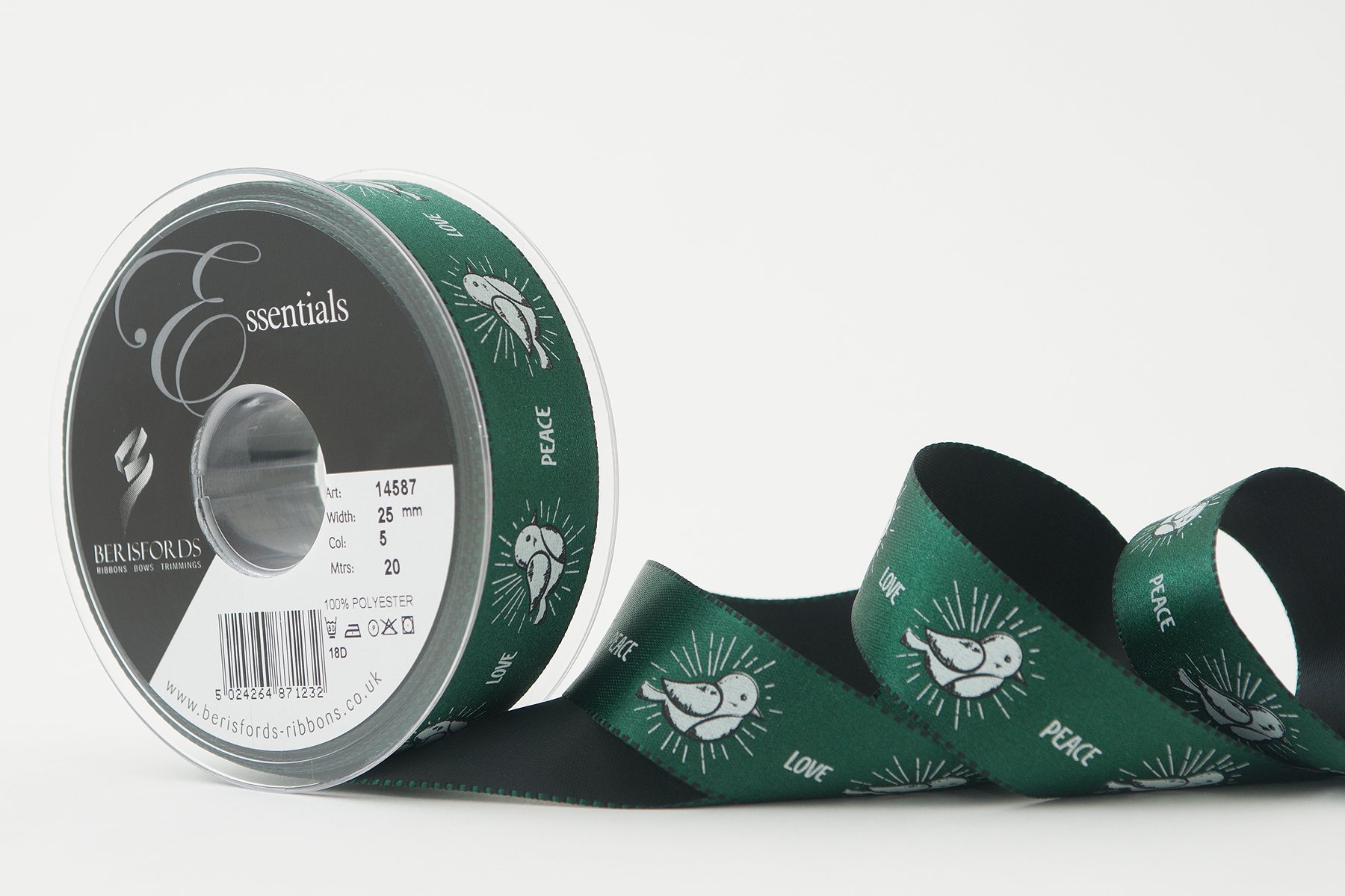 Berisfords Forest Peace Chick Ribbon