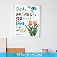 Vista 4 de WorldBazaar Carteles bíblicos católicos para el aula, 81 unidades, decoración cristiana de tablón de anuncios, guardería religiosa, escuela