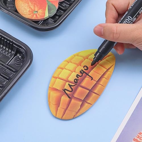 Miniatura 4 de 4 paquetes de notas adhesivas novedosas en forma de fruta, notas de mangomelocotónmandarinafresa, lindos blocs de notas autoadhesivos, suministros