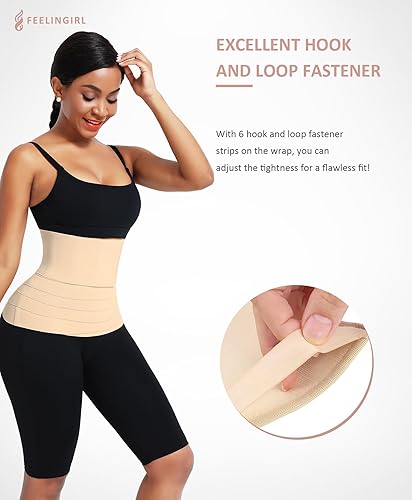 Miniatura 4 de FeelinGirl Entrenador de cintura para mujer, cinturón reductor de cintura, moldeador de cintura, talla grande, talla única, beige), A2-beige