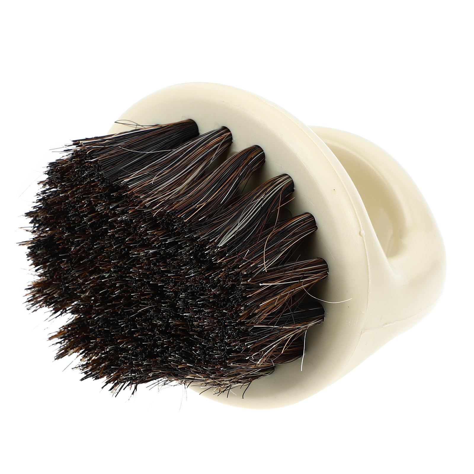 IDEANATEGRATE 馬毛シューズブラシ 柔らかい毛のクリーニングブラシ スリッパや浴槽掃除用 多機能ハンドル付き