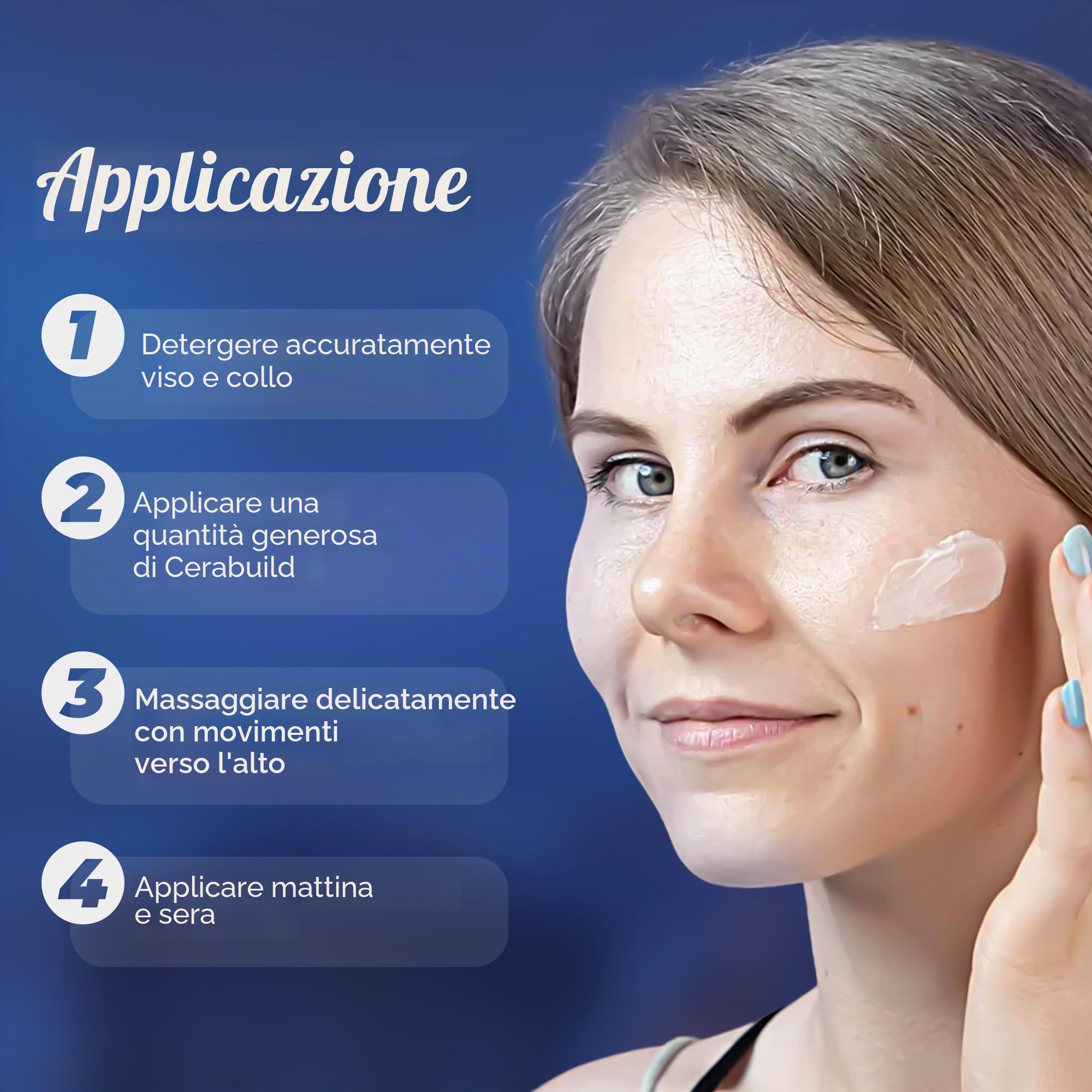 Cerabuild - Crema viso e collo, idrata e leviga intensamente la pelle, crema barriera per la pelle infusa con fitoceramide con olio di Bakuchi e chebula, rimpolpante, rassodante, vegana, 50 g