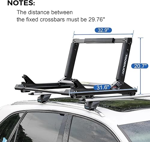 Miniatura 5 de TOOENJOY Elevate Lift Assist Roof Rack, SUV Bike Kayak Carrier Elevating Assist Camping Carga múltiple