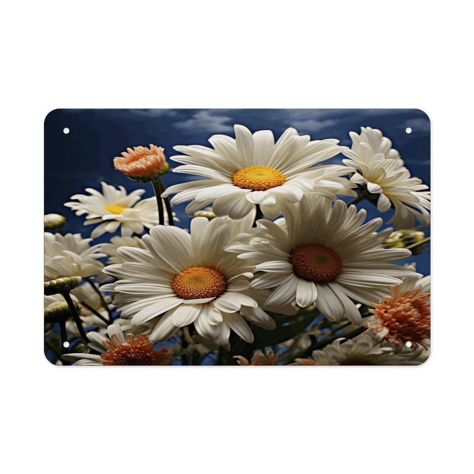 Floral Daisy Wall Art Metal Signs Tin Sign