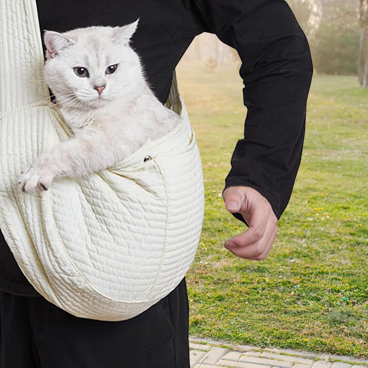 ドッグキャリアスリング - 小型犬用パピーキャリア | 犬と猫のスリングキャリア、屋外旅行用の小さなペットキャリアショルダークロスボディペットスリング
