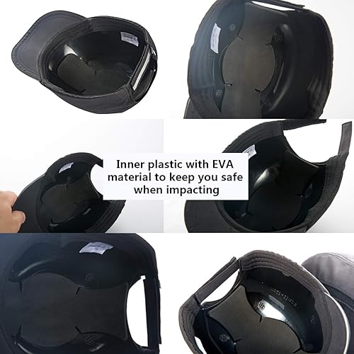 Vista 30 de MOHEEN Safety Bump Cap, Baseball Hat Style with Reflective Stripes Lightweight and Breathable Hard Hat Head Protection Cap azul (01# Blue),02#