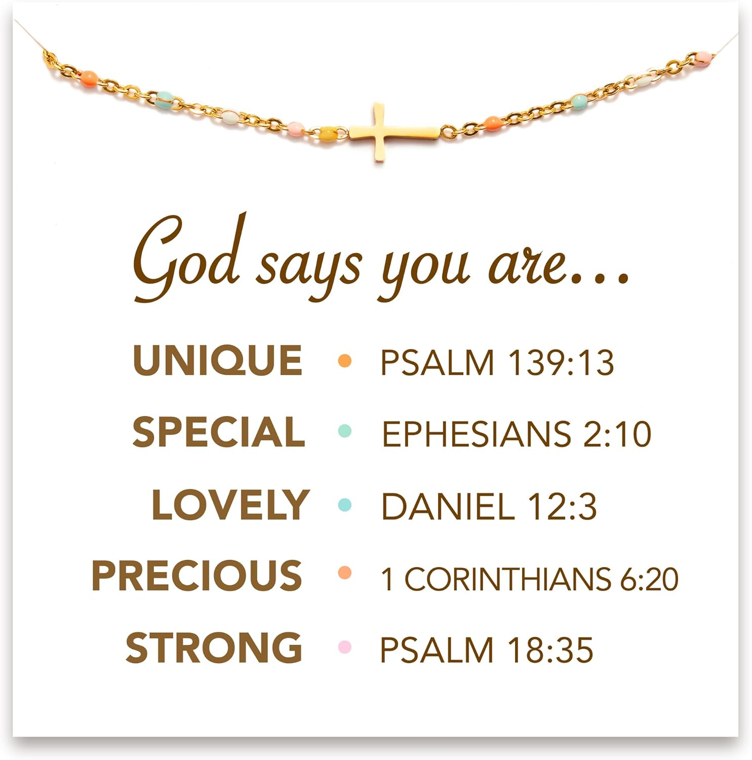 STORYJEWELLERY Christian Gifts for Women, Religious Confirmation and Baptism Gifts, Cross Bracelet for Women, Easter Gift, Encouragement Presents, Christian Jewelry