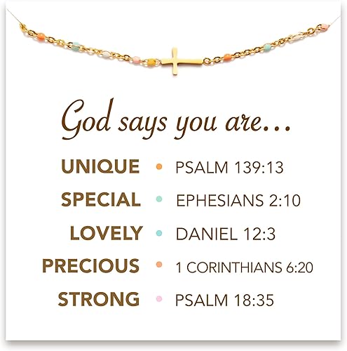 Pulsera de cruz para mujer, pulseras cristianas para mujer, regalos de confirmación, pulsera de fe para hermana, regalos de bautismo, pulseras