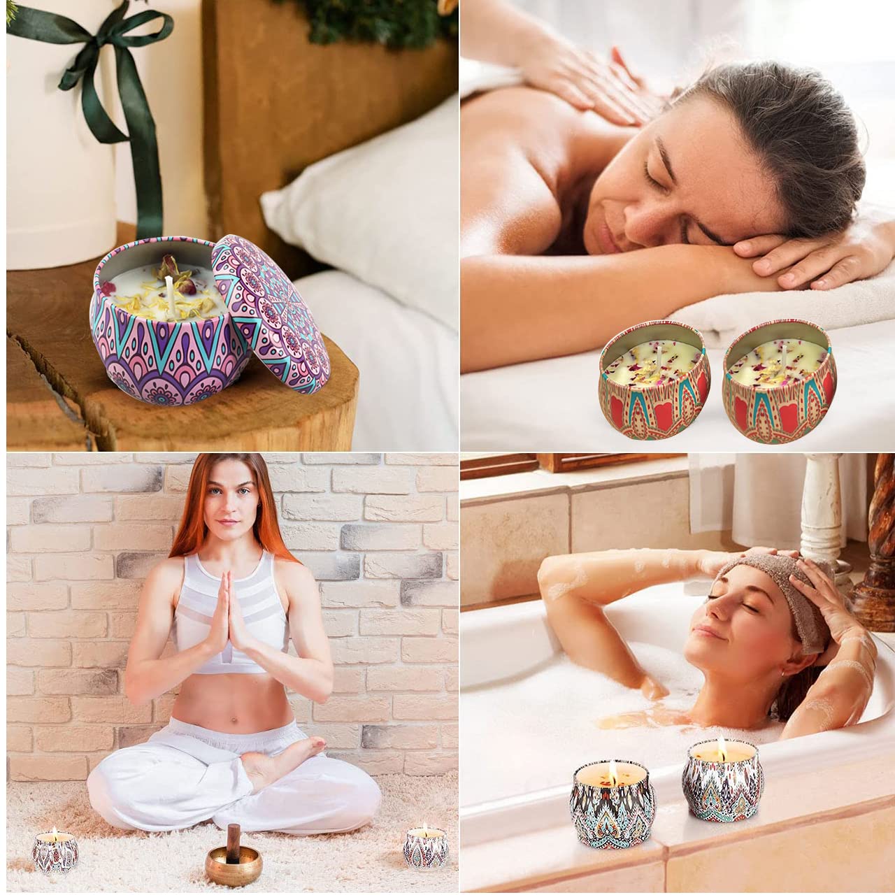 HorBous Soy Scented Candle Gift Set for women, Fragrance Aromatherapy Candles Set for Home Party