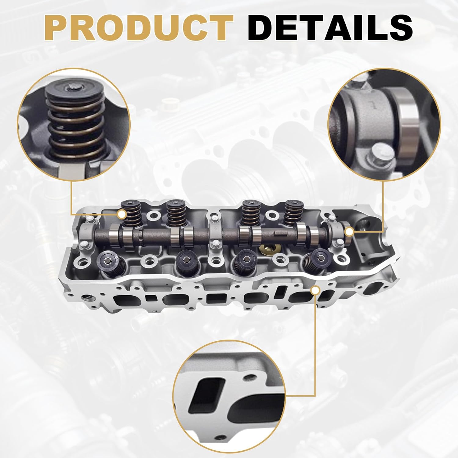 Partsflow Complete Cylinder Head Rocker Arms W/Valves & Camshaft For 1985-1995 Toyota 4Runner For 1985 Toyota Celica For 1985-1995 Toyota Pickup 2.4L OE# 1110135080