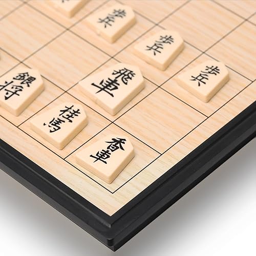 Miniatura 8 de Juego de mesa magnético japonés Shogi con tablero plegable, juegos clásicos de viaje para niños y adultos, 9.84 pulgadas