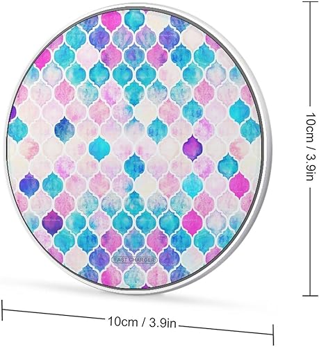 Miniatura 2 de Colorida cola de sirena inalámbrico cargador pad 10W carga rápida pad compatible con iPhone 15 14 13 12 Series Samsung Galaxy Series