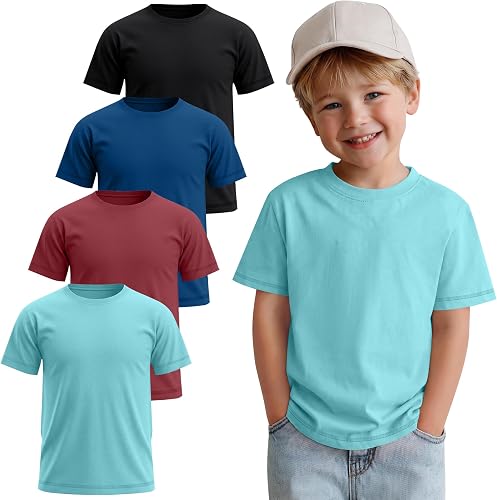 Mumucove 4 Pack Baby Boys' T-Shirts, 4-Color, 3T