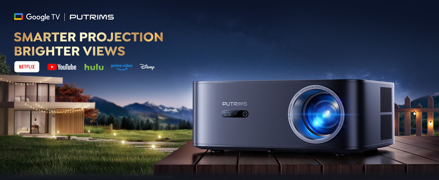 Amazon.com: [1500 ANSI/Google TV/Voice Control]Smart Projector